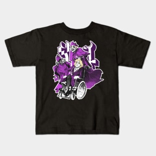 Funny Ghost Dark Purple Kids T-Shirt